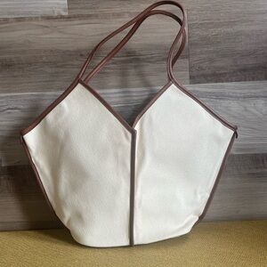 Hereu CALELLA Leather-trimmed Organic Cotton Tote Bag